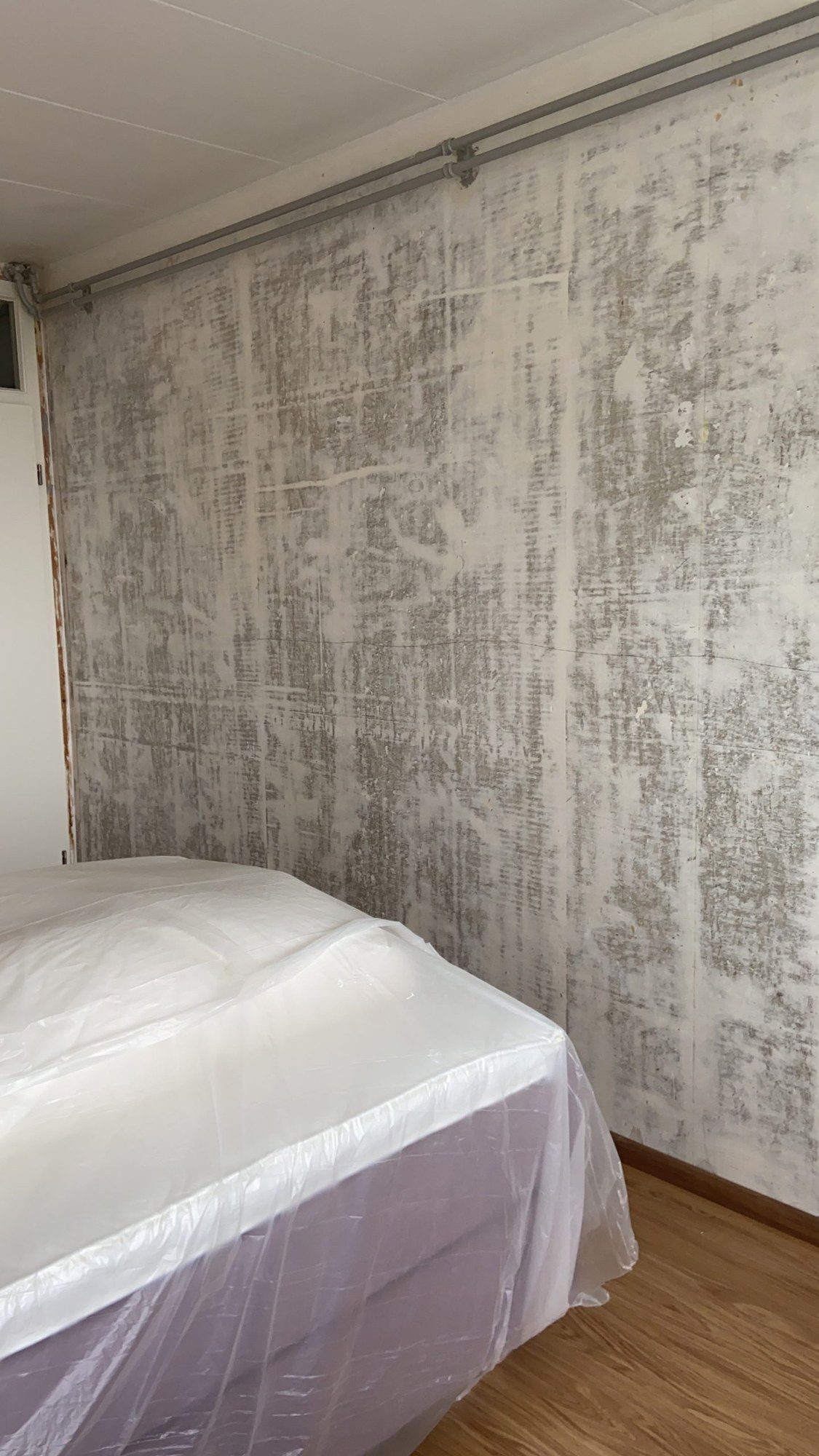 Betonlook met tastbare textuur, Slaapkamer