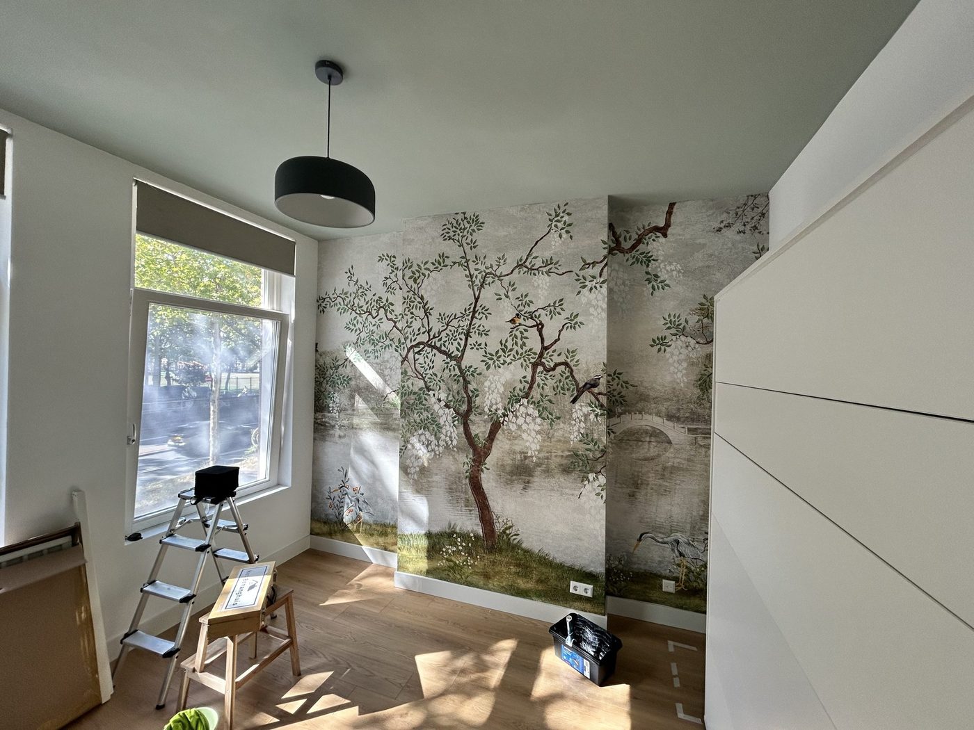 Boomdessin dat om de hoek doorloopt, Slaapkamer
