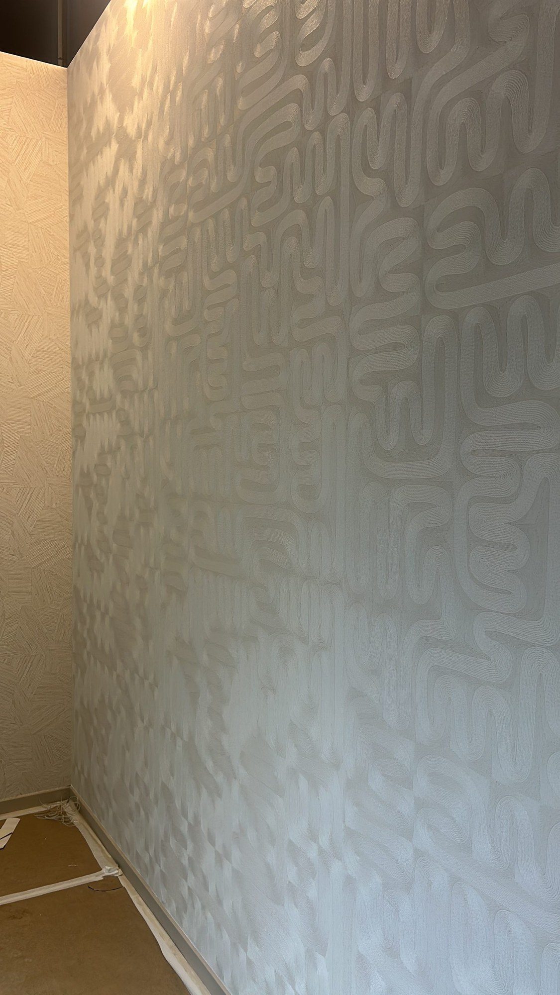 Rustig tonaal dessin in crème, Slaapkamer